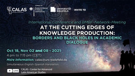 Link zum Artikel: Netzwerktagung „At the Cutting Edges of Knowledge Production: Borders and Black Holes in Academic Dialogue“ wird am 18. Oktober eröffnet