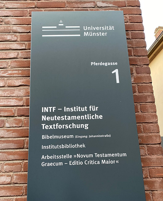 Schild Institut für Neutestamentliche Textforschung