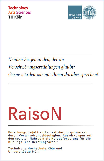 Coverbild: RaisoN Projekt: Forschungsprojekt zu radikalisierungprozessen durch Verschwörungsideologien